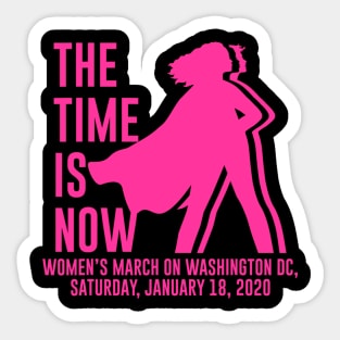 The Time Is Now Women's Rights March 2020 Feminist Gift Sticker